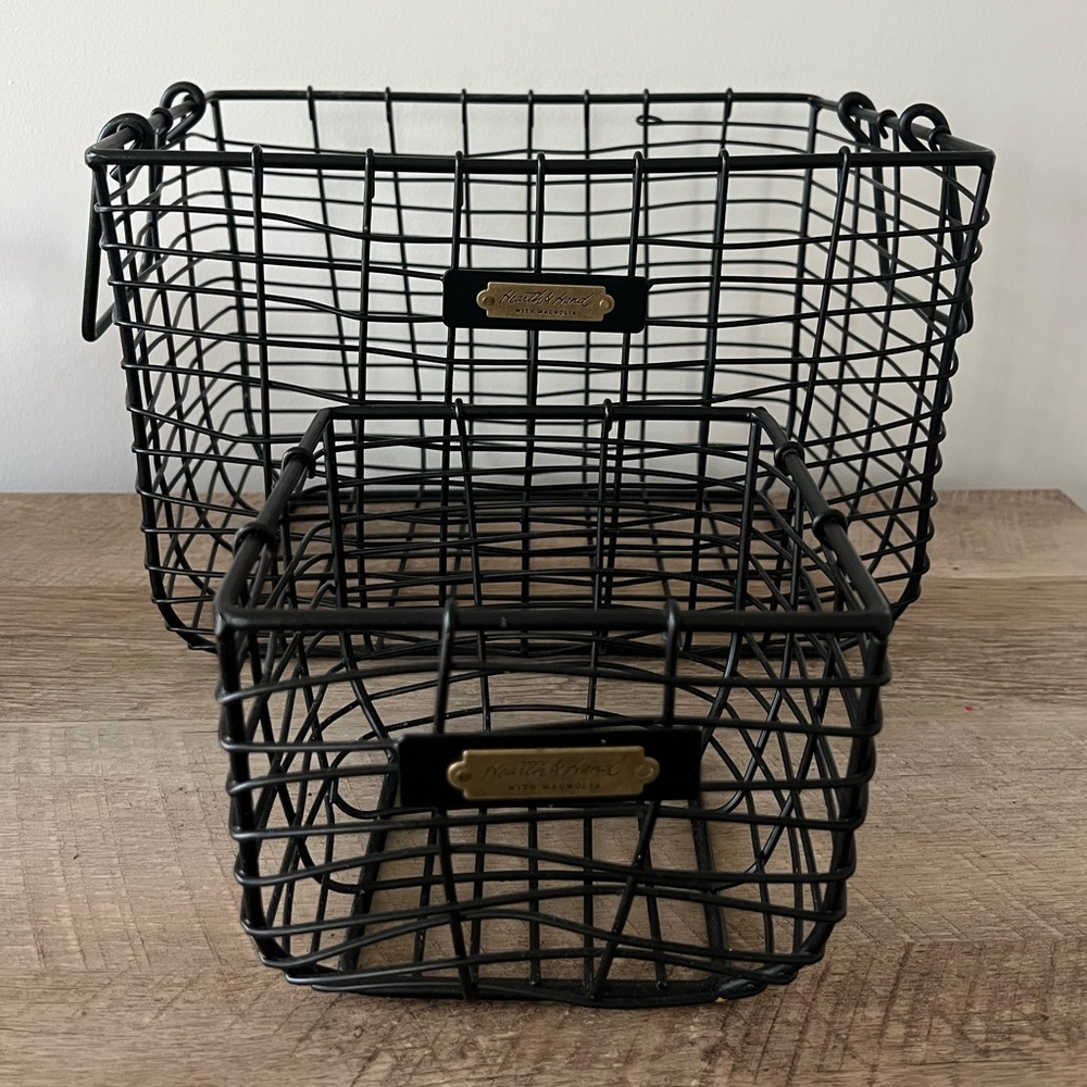 Hearth & Hand Metal Storage Basket Set